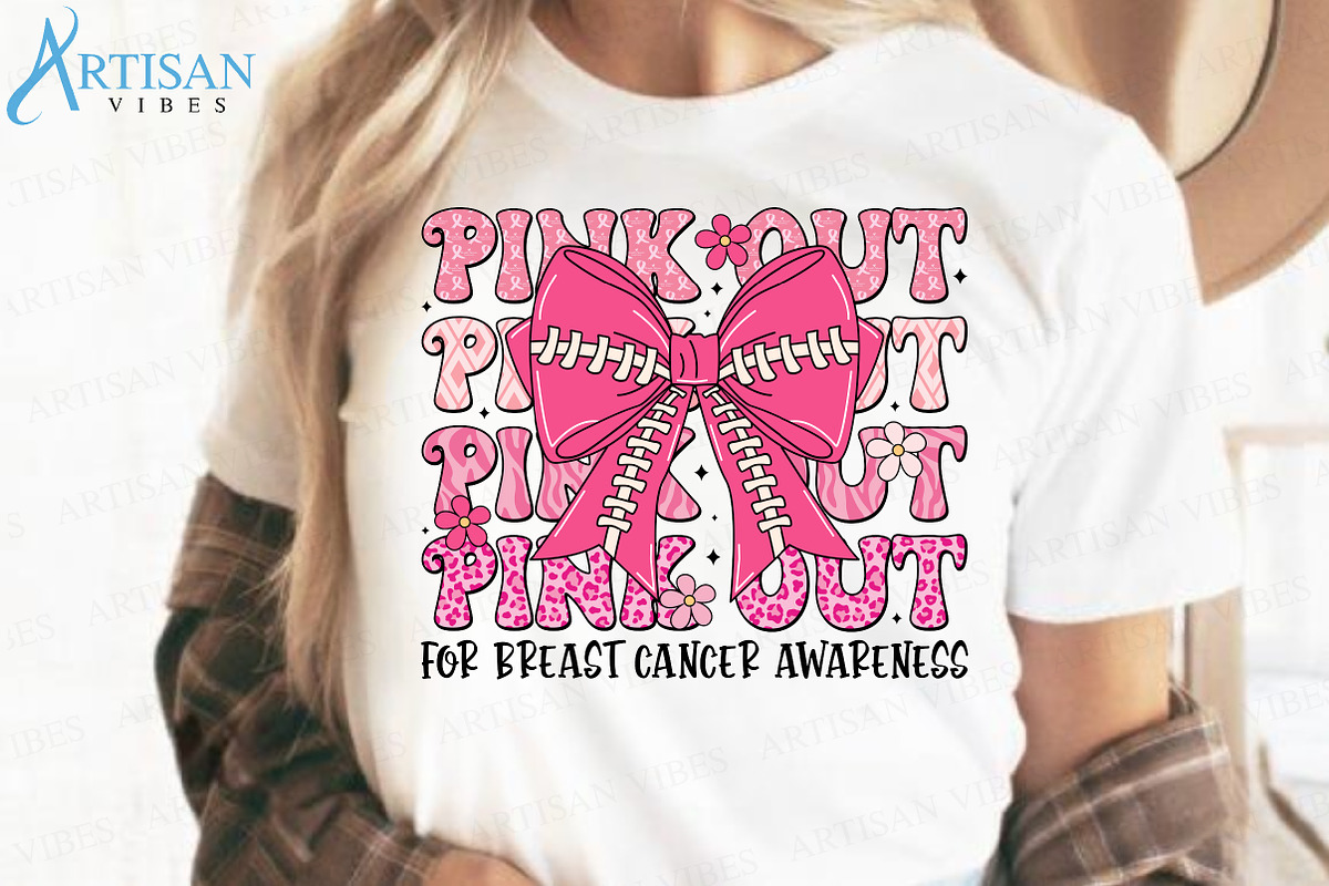 Pink out Breast Cancer Awareness PNG, a Healthcare Illustration by Artisan Vibes (Photo 2 of 3)