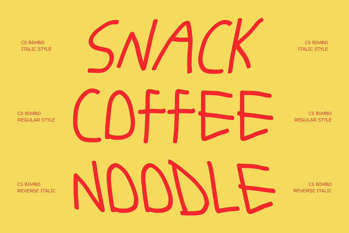 CS Bimbo – Messy Handwritten Font, a Handwritten Font by Craft Supply Co. (Photo 3 of 8)