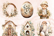 55 PNG Watercolor Boho Easter Bundle, a Seasonal Illustration by GiraffeCreative (Thumbnail 5 of 9)