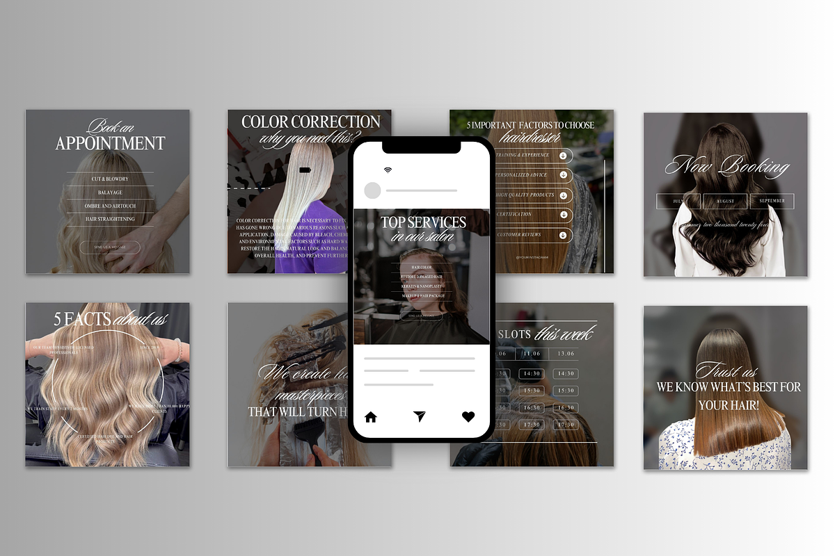 Hair salon instagram template, a Social Media Template by Design Pro Templates (Photo 2 of 5)