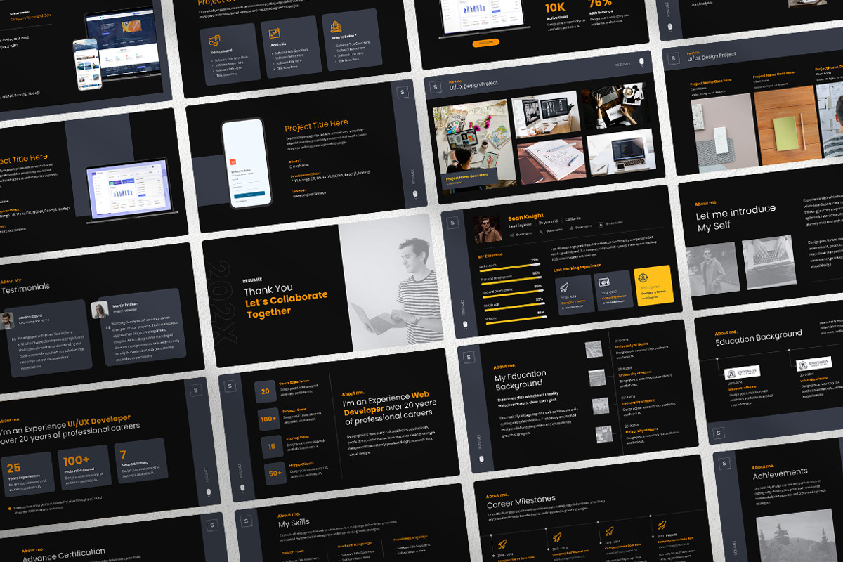 CV Resume Portfolio Presentation, a Presentation Template by UX Dummy (Photo 4 of 4)