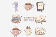 Hand Drawn Bookish Besties Clipart, a Seasonal Illustration by Tanya Kart (Thumbnail 6 of 10)