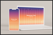 Macbook and iPhone Clay Mockup, a Mac Mockup by Muhazdinata (Thumbnail 5 of 8)