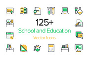 125+ School and Education Icons, a Duotone Icon by Creative Stall (Thumbnail 1 of 5)