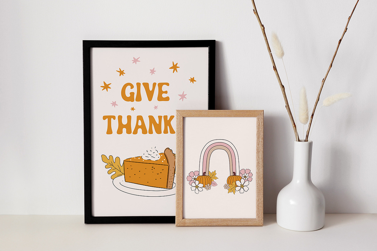 Retro Groovy Autumn Halloween, an Illustration by Cozy pattern shop (Photo 7 of 11)
