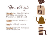 Coffee Item Cliparts, a Food Illustration by Panna Limon Store (Thumbnail 7 of 8)