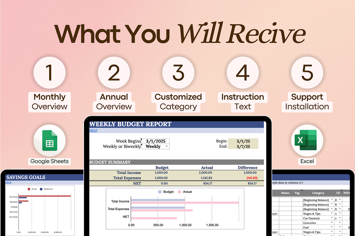 Budget Spreadsheet – Google Sheets, a Templates & Theme by vitalinagerman (Photo 7 of 10)