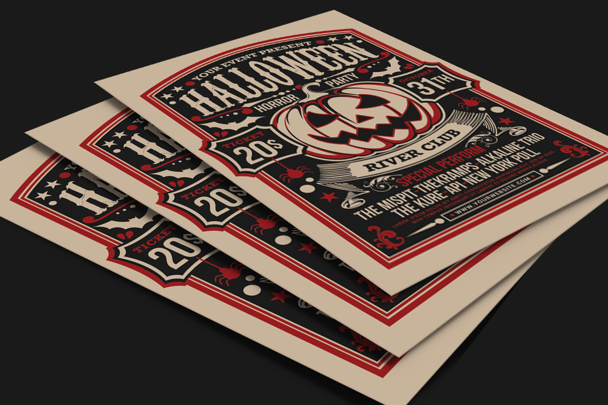 Halloween Horror Night Party, a Flyer Template by Muhamad Iqbal hidayat (Photo 4 of 4)