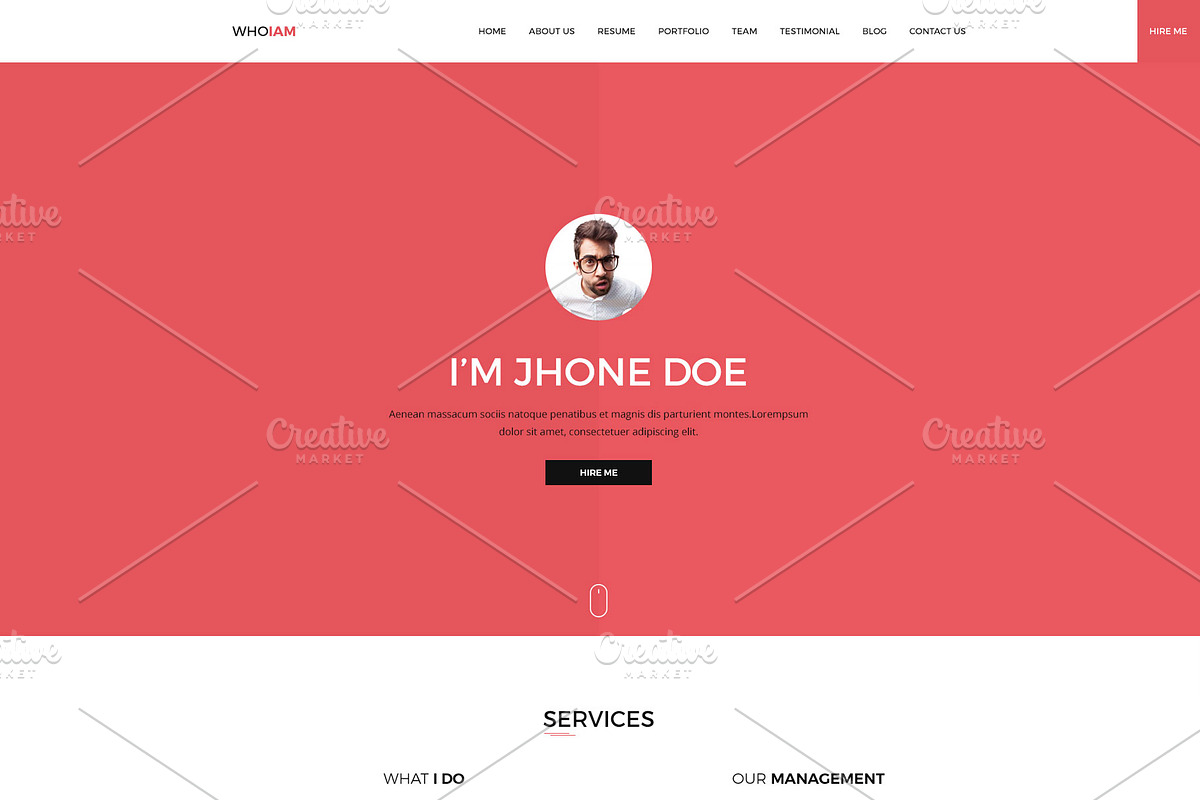 WHOIAM Lightweight Portfolio Respons, a Bootstrap Template by mine-tech (Photo 4 of 4)
