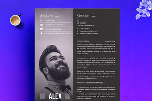 Black Resume Template With Photo