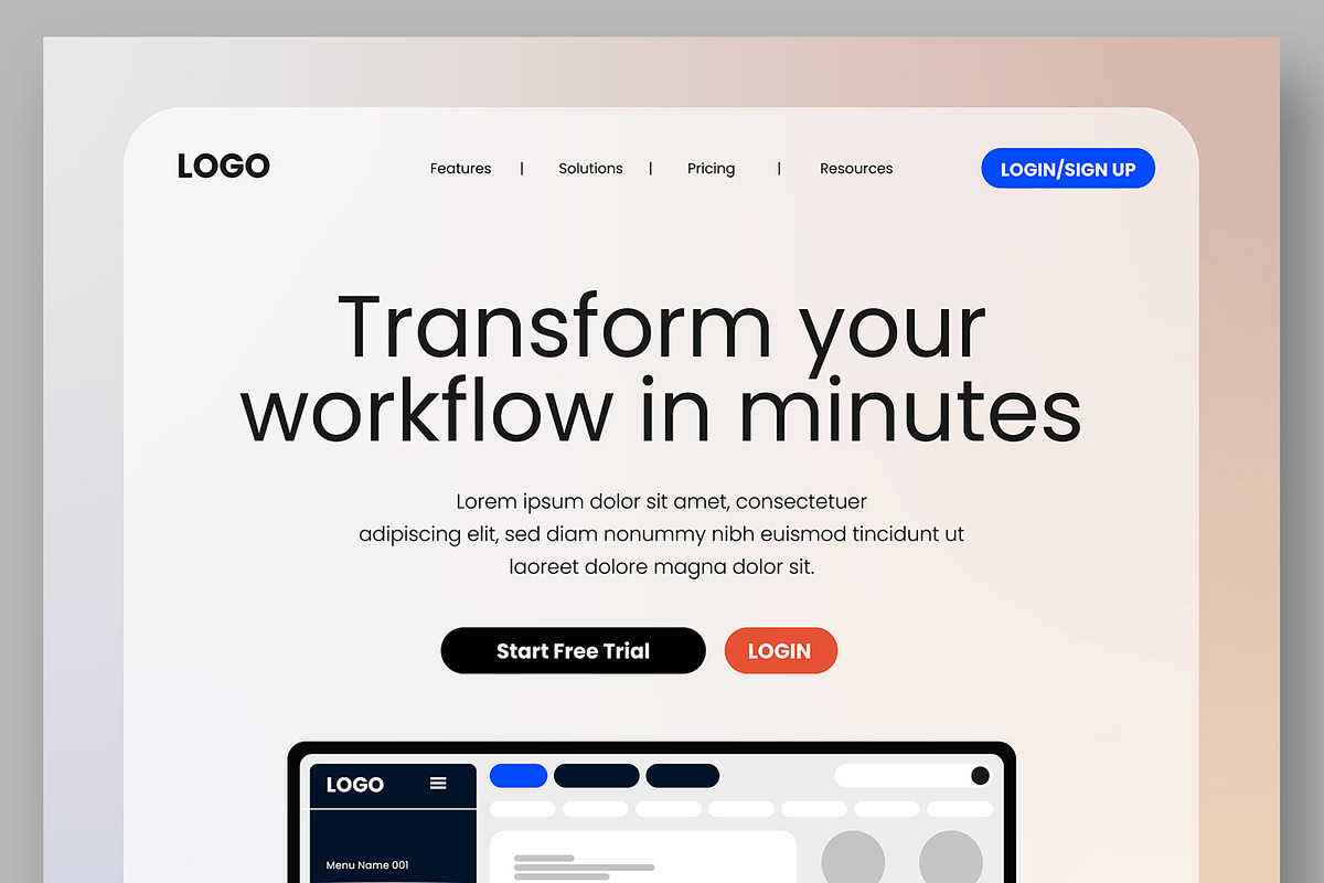 SaaS Workflow Automation, a Landing Page Template by ContestDesign (Photo 2 of 6)