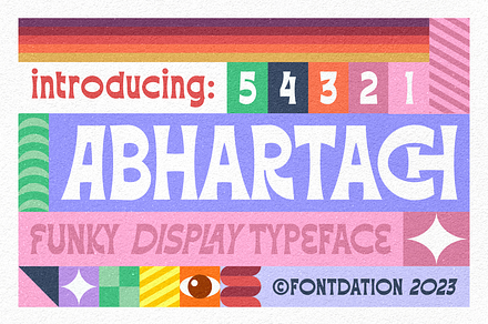 Abhartach | Funky Display, a Serif Font by Twicolabs Fontdation