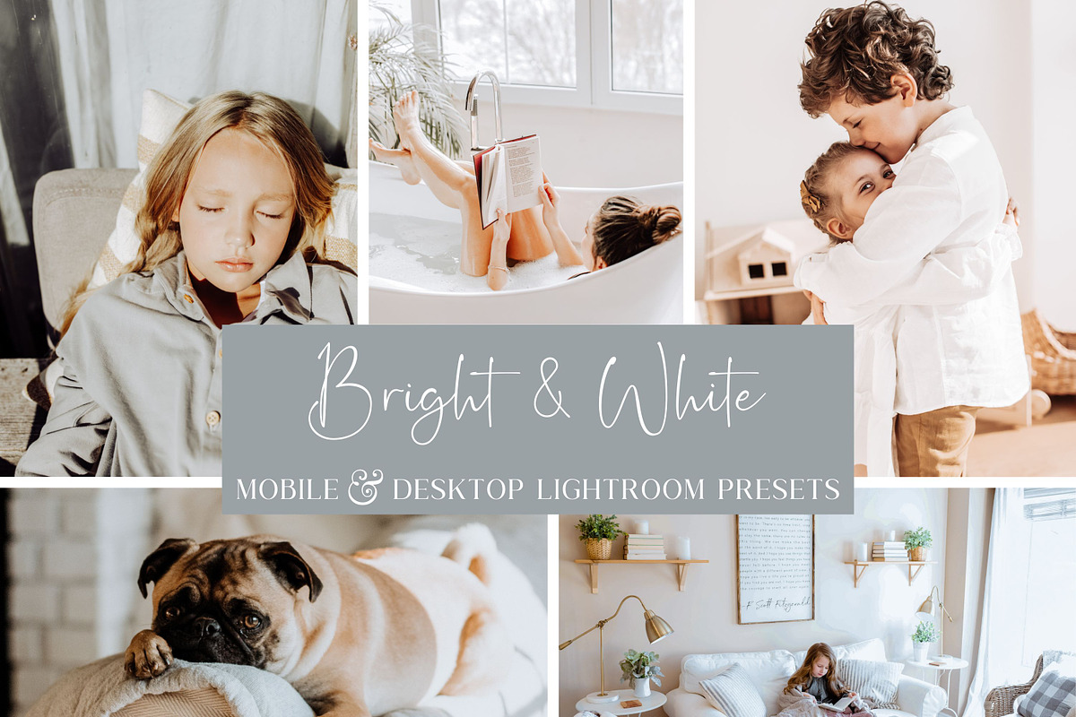 10 BRIGHT & WHITE LIGHTROOM PRESETS, an Action Add-On by Emma Kate Creative (Photo 1 of 10)
