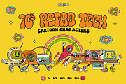 70s Retro Tech Cartoon Characters, an Illustration by The Isian (Thumbnail 1 of 8)