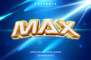 Max 3D Editable Text Effect