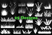 25 Grass Photoshop Stamp Brushes, a Brush Add-On by ArtistMef (Thumbnail 3 of 4)