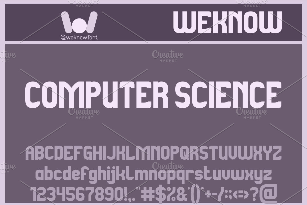 Computer Science Font, a Sans Serif Font by weknow (Photo 1 of 8)