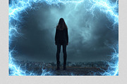 Electric Lightning Border Overlays, a Texture Graphic by PhotoSpirit (Thumbnail 7 of 8)
