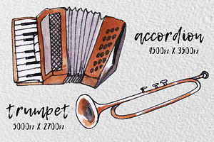 Musical Instruments Set