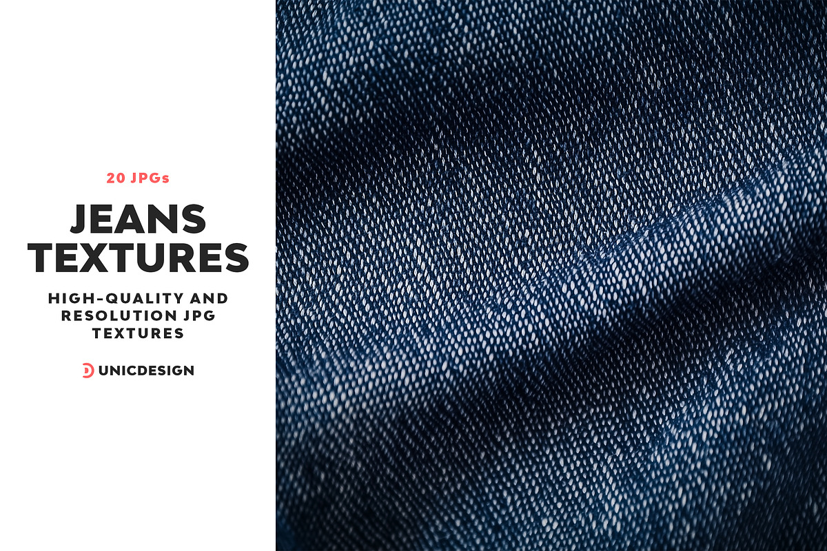 20 Jeans Textures, a Texture Graphic by UnicDesign (Photo 1 of 11)