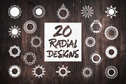 Radial Design Vectors, an Object Graphic by Jordan Burgen Design (Thumbnail 1 of 5)