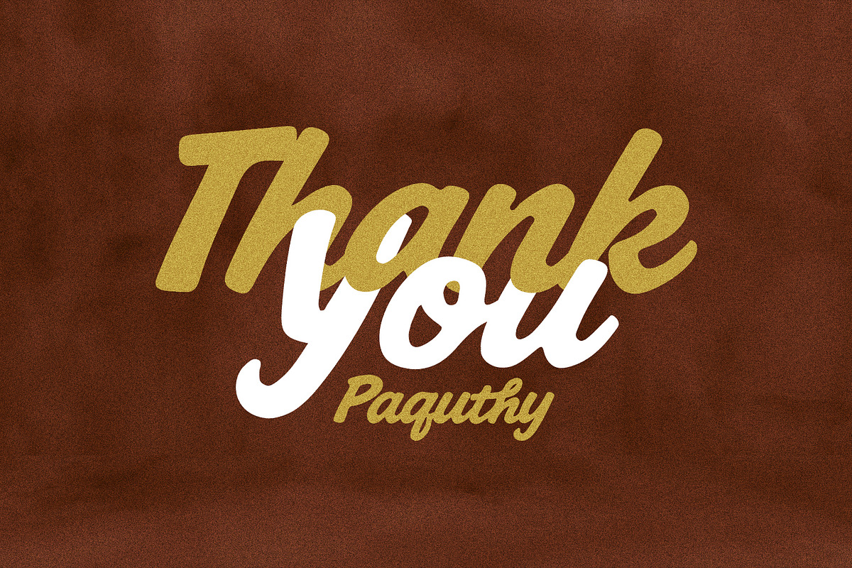 Paquthy Bold Script Font, a Script Font by Maulana Creative (Photo 7 of 7)