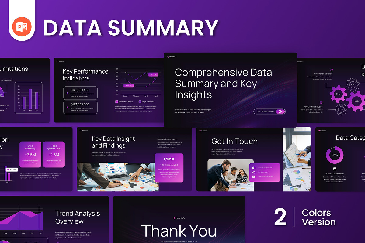 Data Summary PowerPoint, a Presentation Template by Antstheme (Photo 1 of 4)