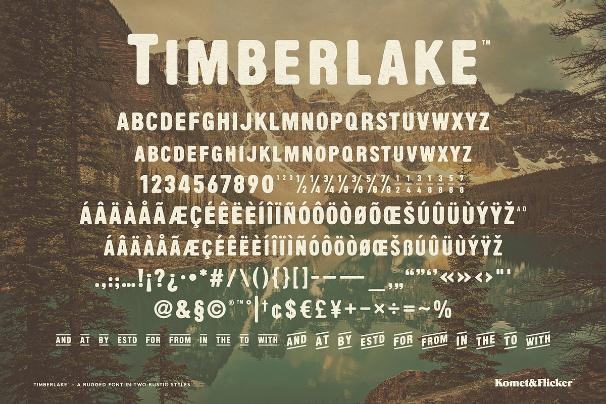 Timberlake - A Rustic & Rugged Font, a Sans Serif Font by Komet & Flicker (Photo 15 of 15)