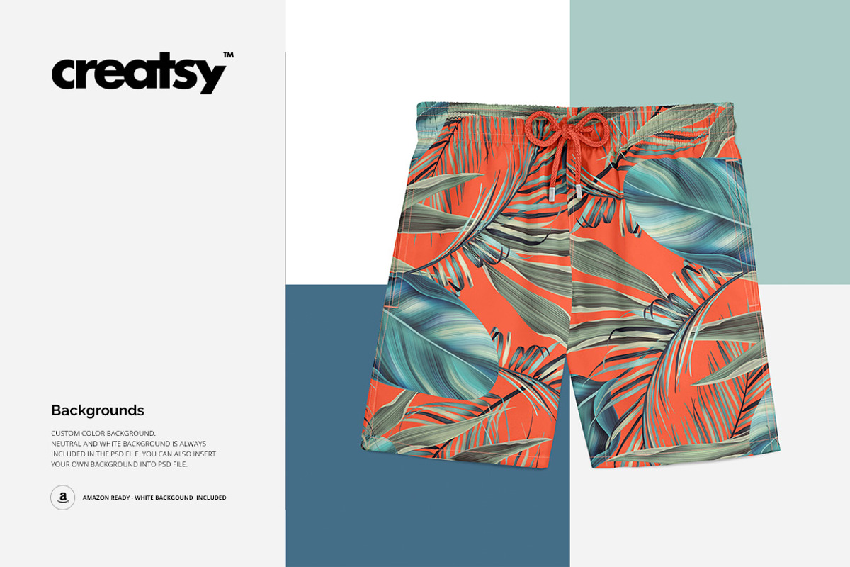 Swim Trunks Mockup Set, a Bottom Mockup by Creatsy (Photo 4 of 6)