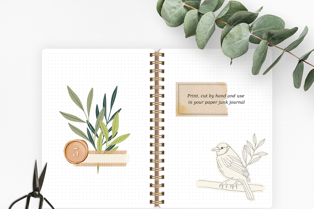 Junk Journal Clipart Collection, an Illustration by Oh Mia Studio (Photo 3 of 5)