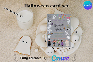 Editable Halloween Card Set