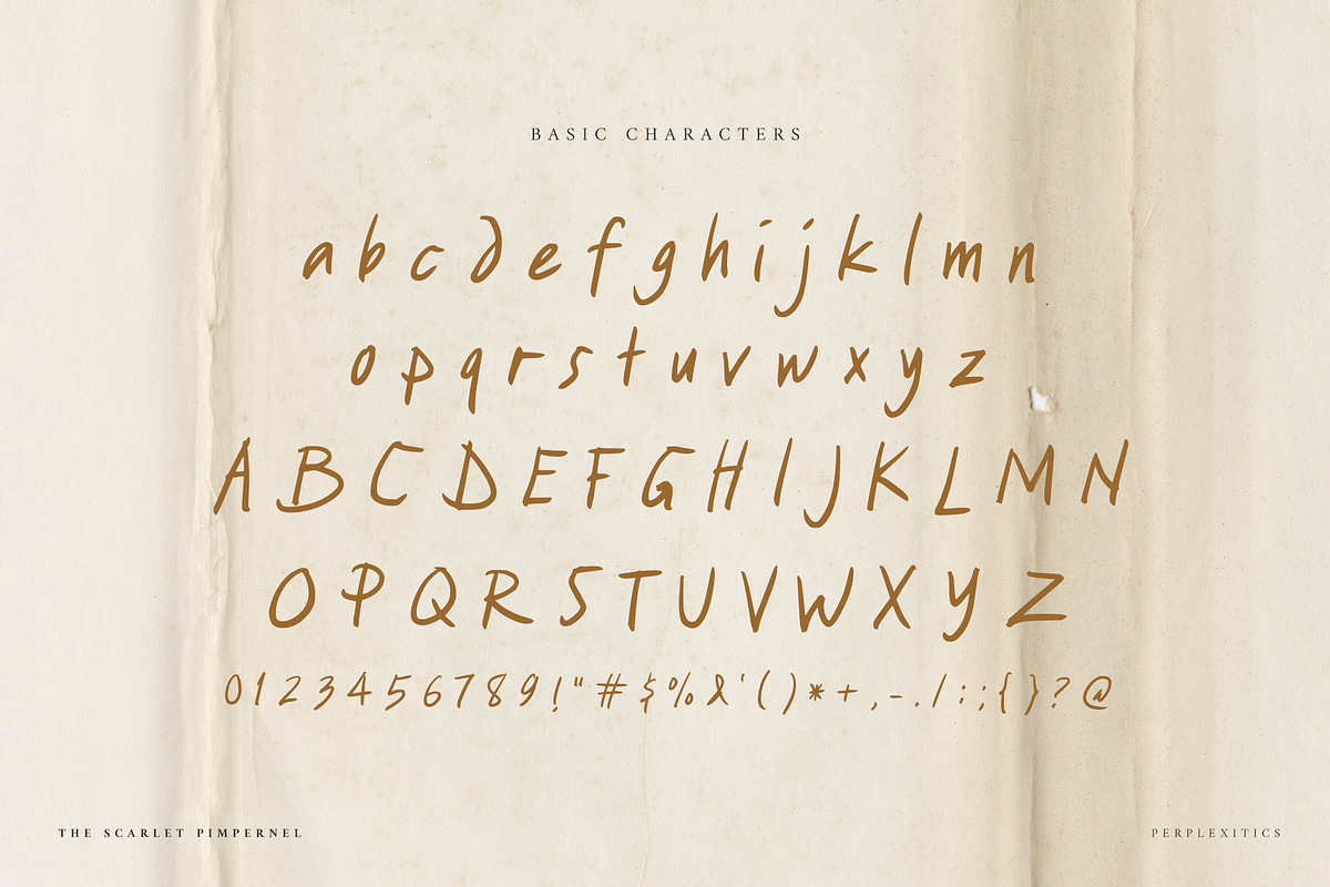 The Scarlet Pimpernel Handwritten, a Handwritten Font by Perplexitics (Photo 9 of 10)