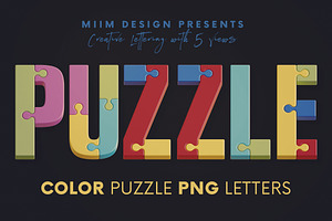 Color Puzzle - 3D Lettering