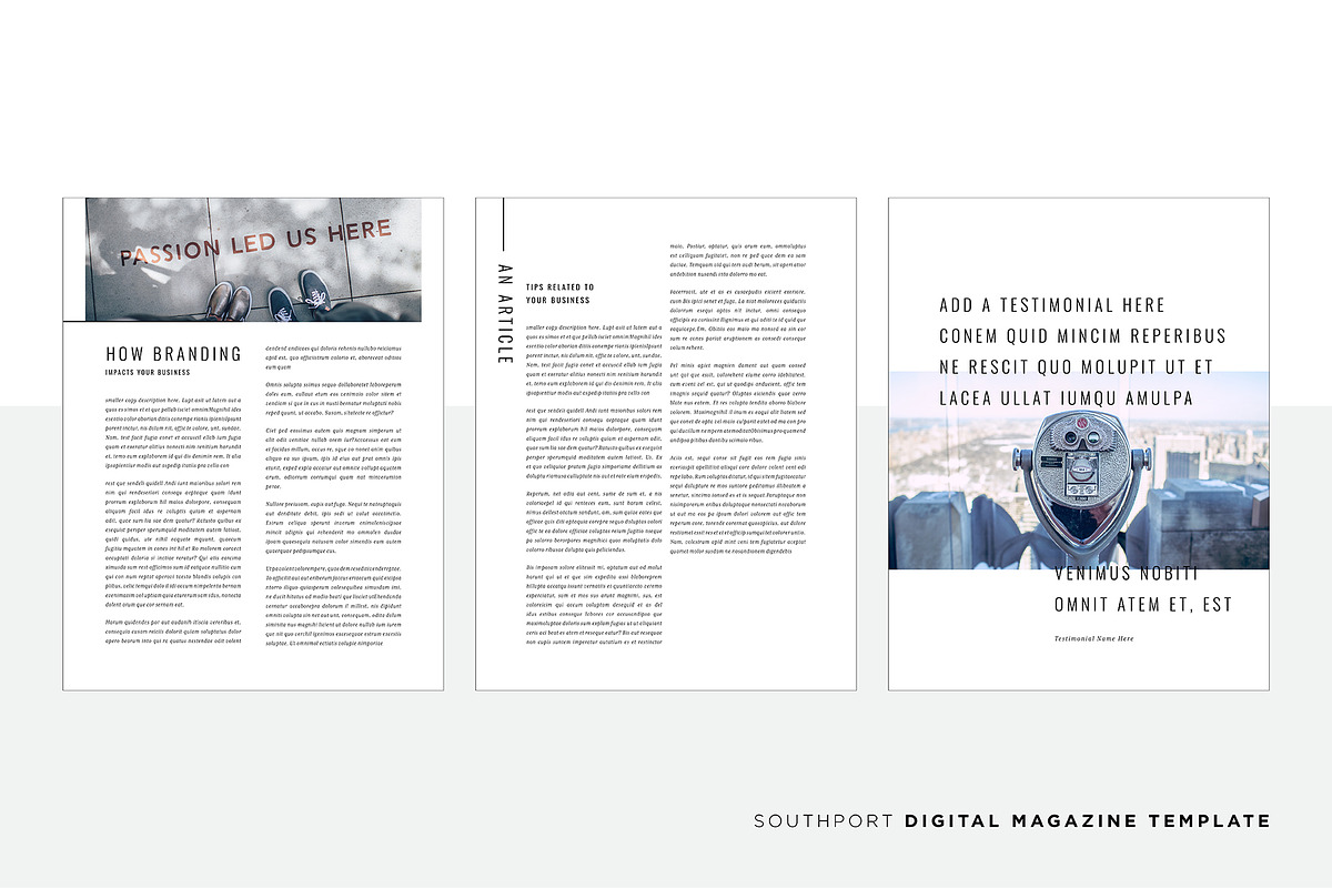 Southport Digital Magazine Template, a Magazine Template by Christie Evenson (Photo 5 of 9)