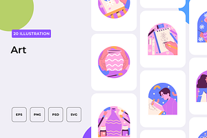 Art Illustration, an Outline Icon by Wencory