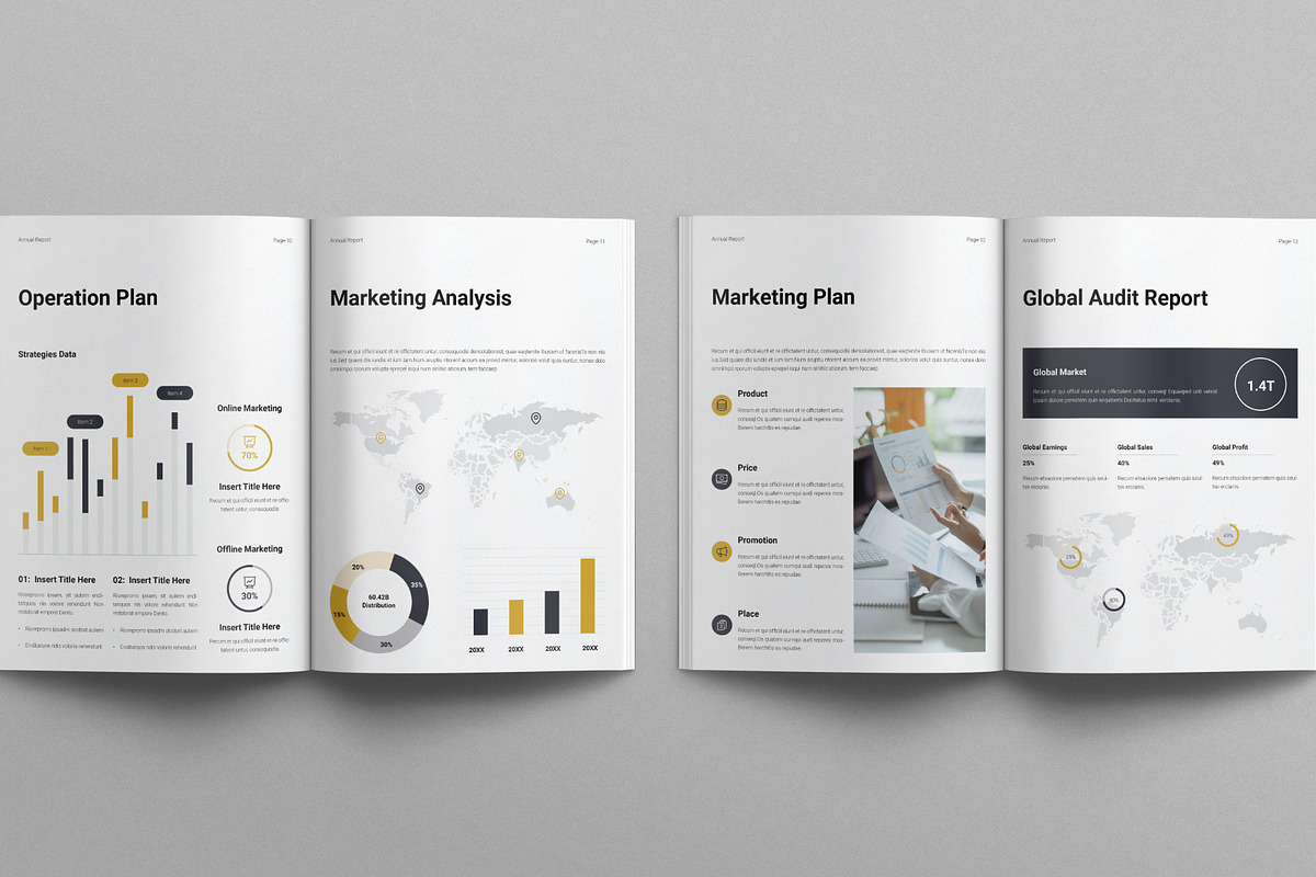 Annual Report Template, a Brochure Template by E-Type (Photo 5 of 7)