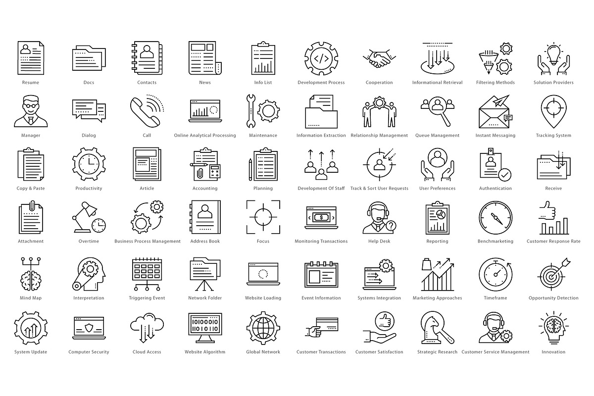 1270 Business Line Icons, an Outline Icon by Creative Stall (Photo 4 of 22)