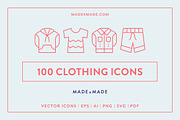 Clothing Icons, an Outline Icon by Made by Made (Thumbnail 1 of 8)