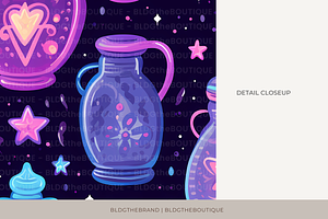 Potion Bottle Seamless Pattern Pack