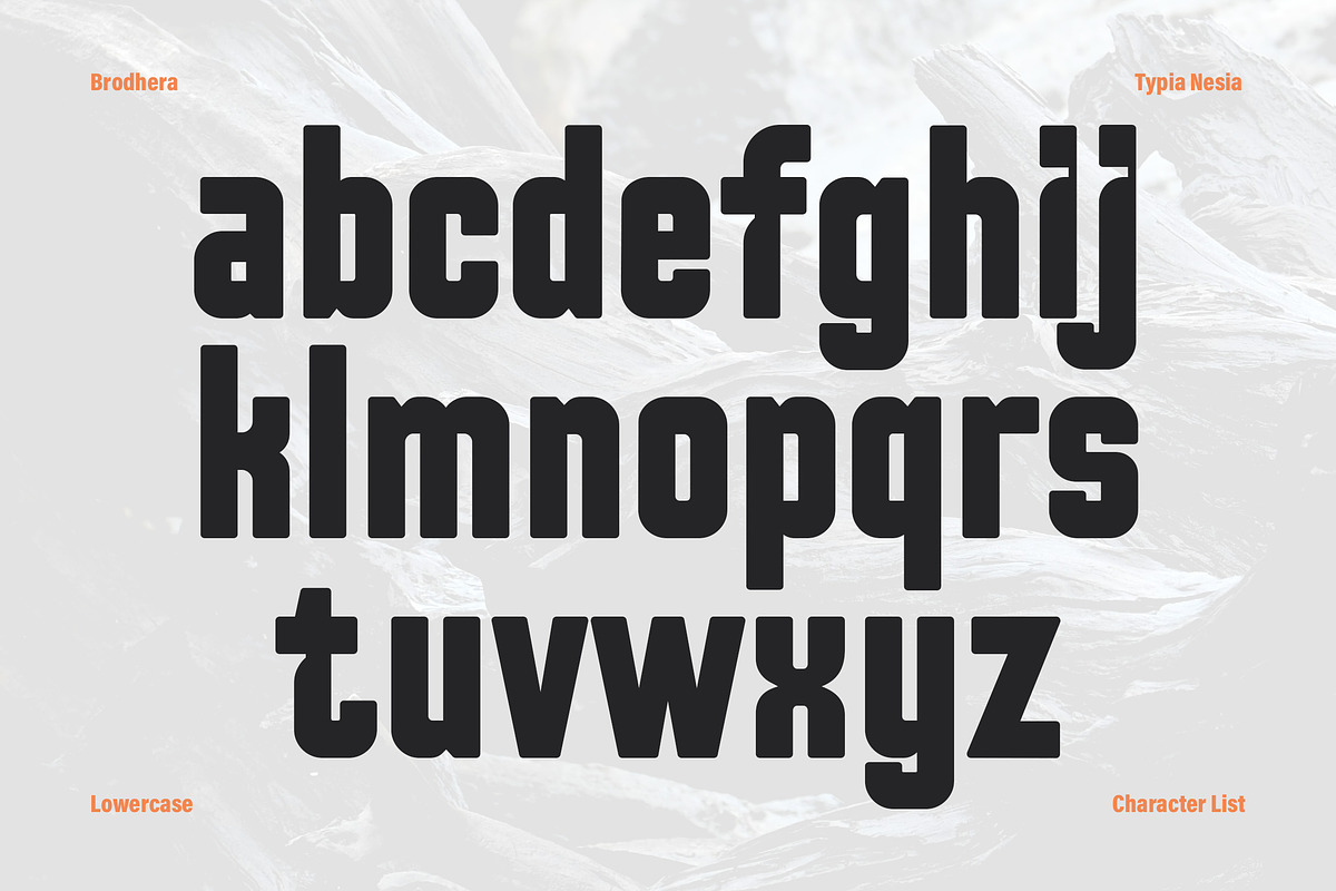 Brodhera - Bold Condensed Sans Font, a Sans Serif Font by Typia Nesia (Photo 4 of 12)
