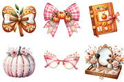 Cute Coquette Autumn Clipart, an Illustration by DreamArtGraphic (Thumbnail 2 of 5)