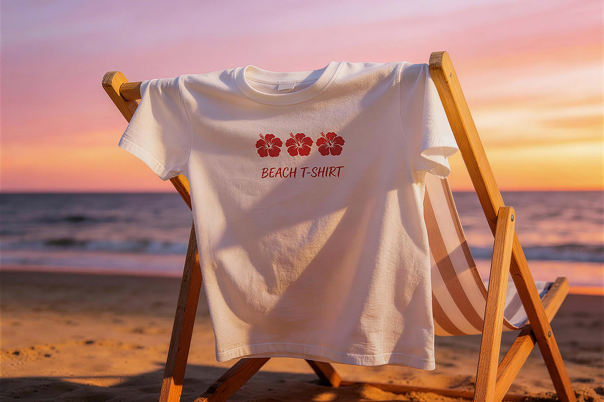 Beach Chair T-Shirt Mockup, a Product Mockup by Pitchlook.Studio (Photo 2 of 4)
