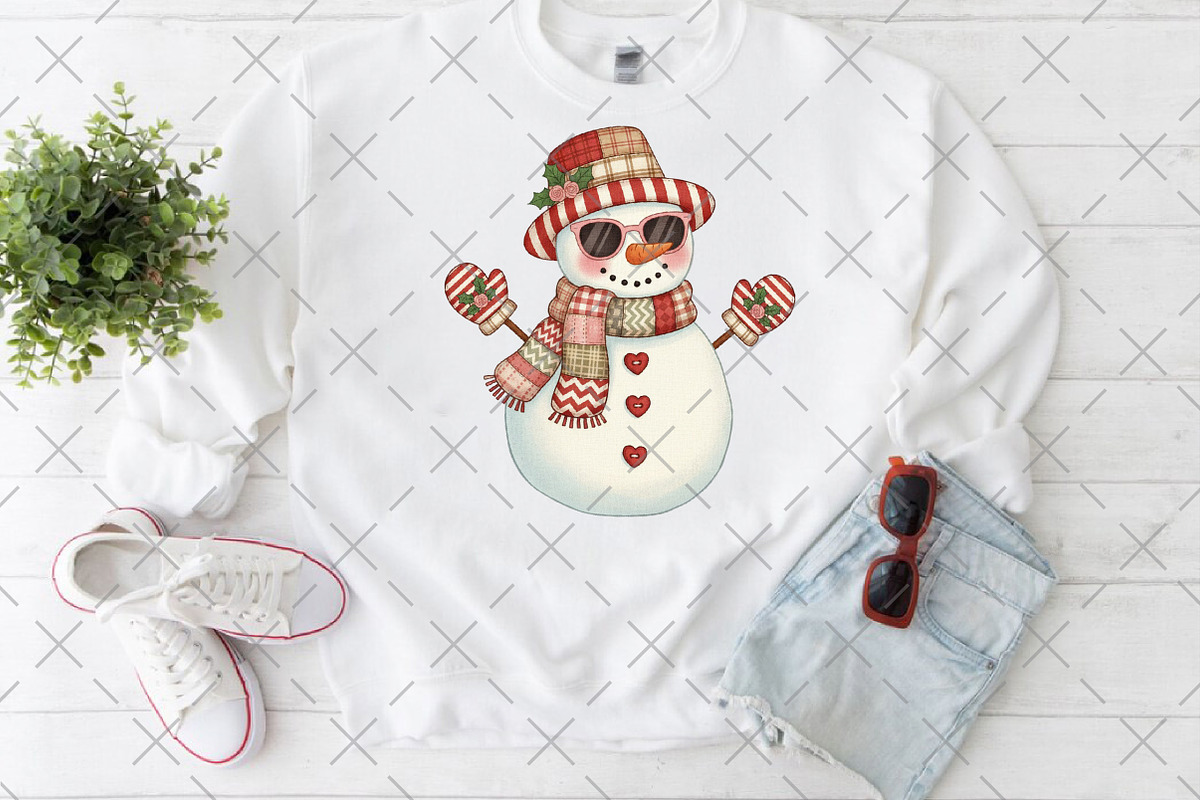Cool Snowman Sunglasses PNG, an Illustration by Craft Nest (Photo 3 of 6)