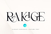 Rakige - Elegant Corporate Ligature, a Serif Font by Sealoung (Thumbnail 1 of 10)