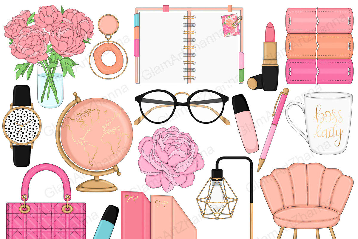 Boss Lady Clip Art, a Work Illustration by GlamArtZhanna (Photo 2 of 5)