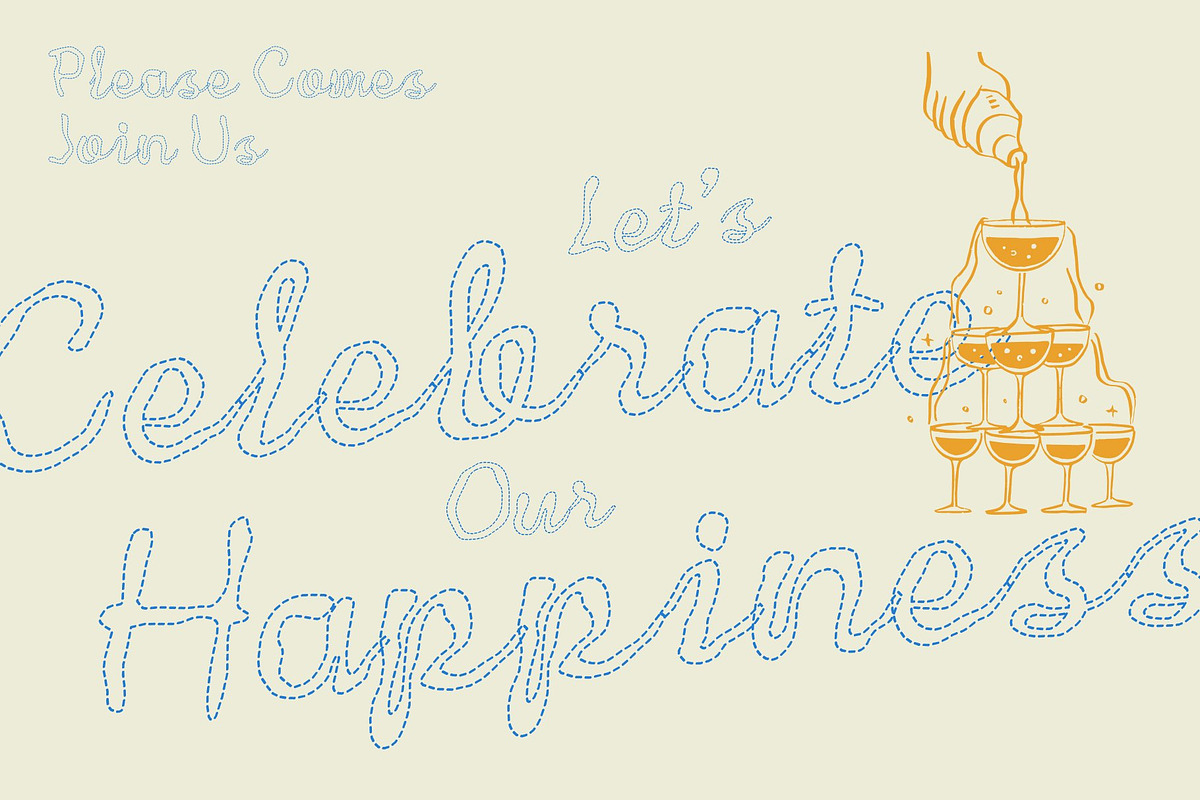 CS Melanie Dashed, a Script Font by Craft Supply Co. (Photo 5 of 8)