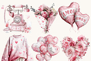 Watercolor Pink Valentines Day, a Seasonal Illustration by Design Scotch (Thumbnail 4 of 8)