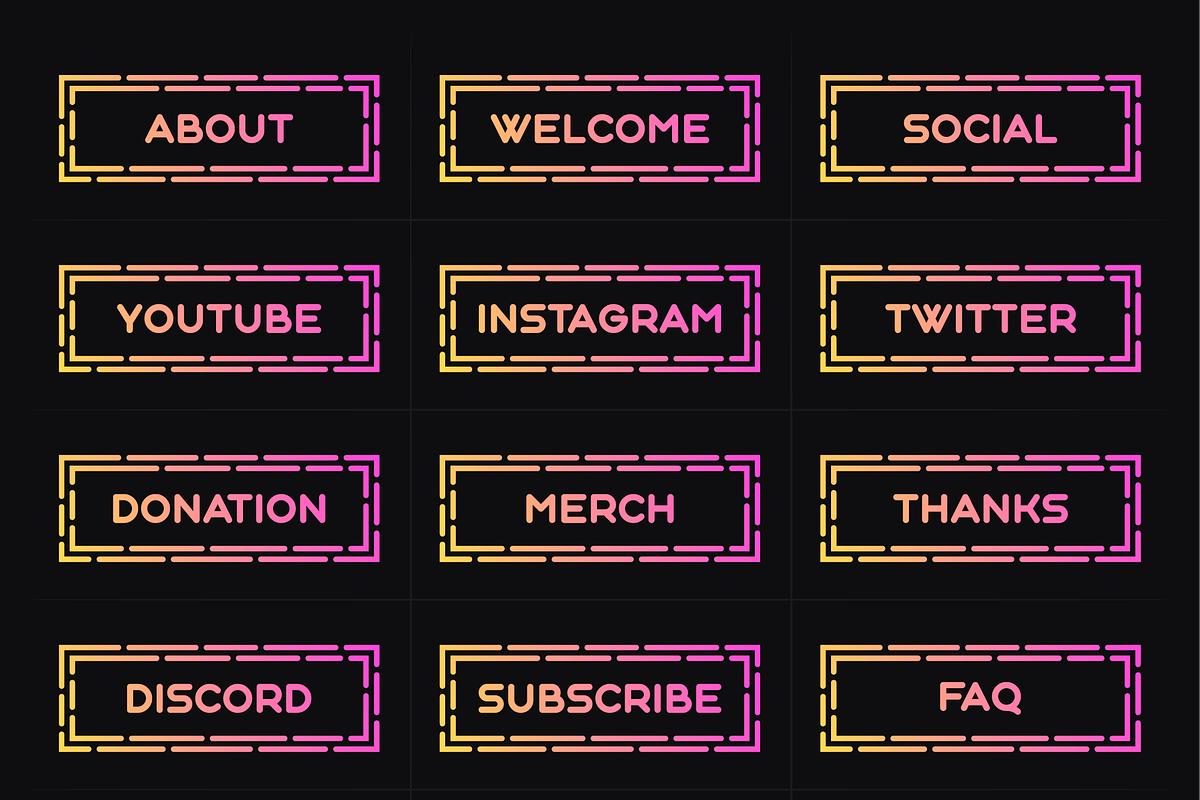 Roundy | 18 Twitch Panels, a Social Media Template by SageDsgn (Photo 3 of 6)
