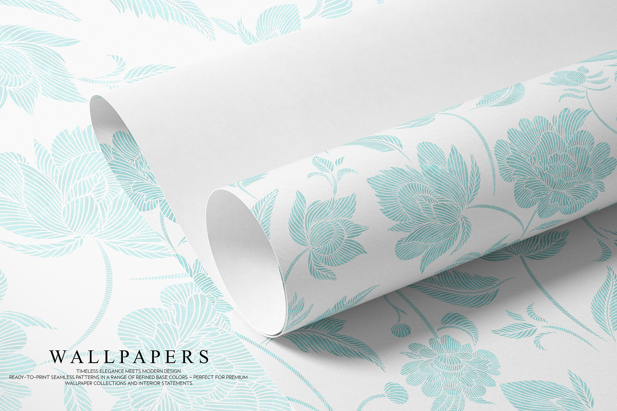 ROYAL Seamless Lined Botanical Print, a Pattern Graphic by Fabrivo (Photo 3 of 10)