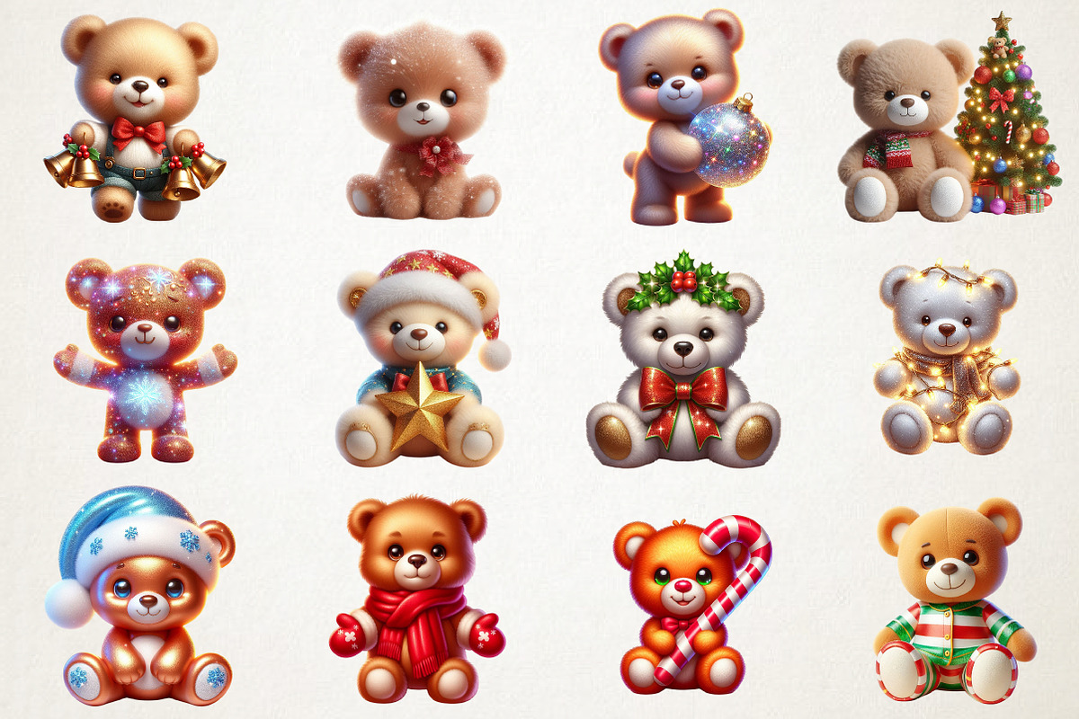 Cute Christmas Teddy Bear Sublimatio, an Illustration by RobertsArt (Photo 2 of 5)